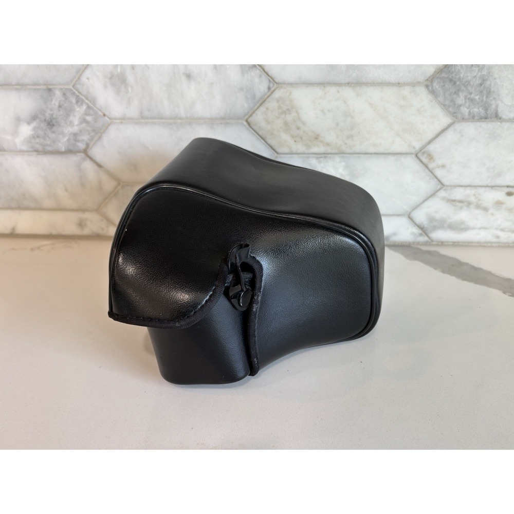 Black Faux Leather Ever-Ready 35mm SLR Camera Case - Vintage Korea